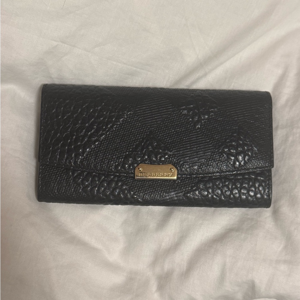 Burberry Black Textured Women's Wallet